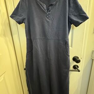 TravelSmith Midnight Blue Midi Dress